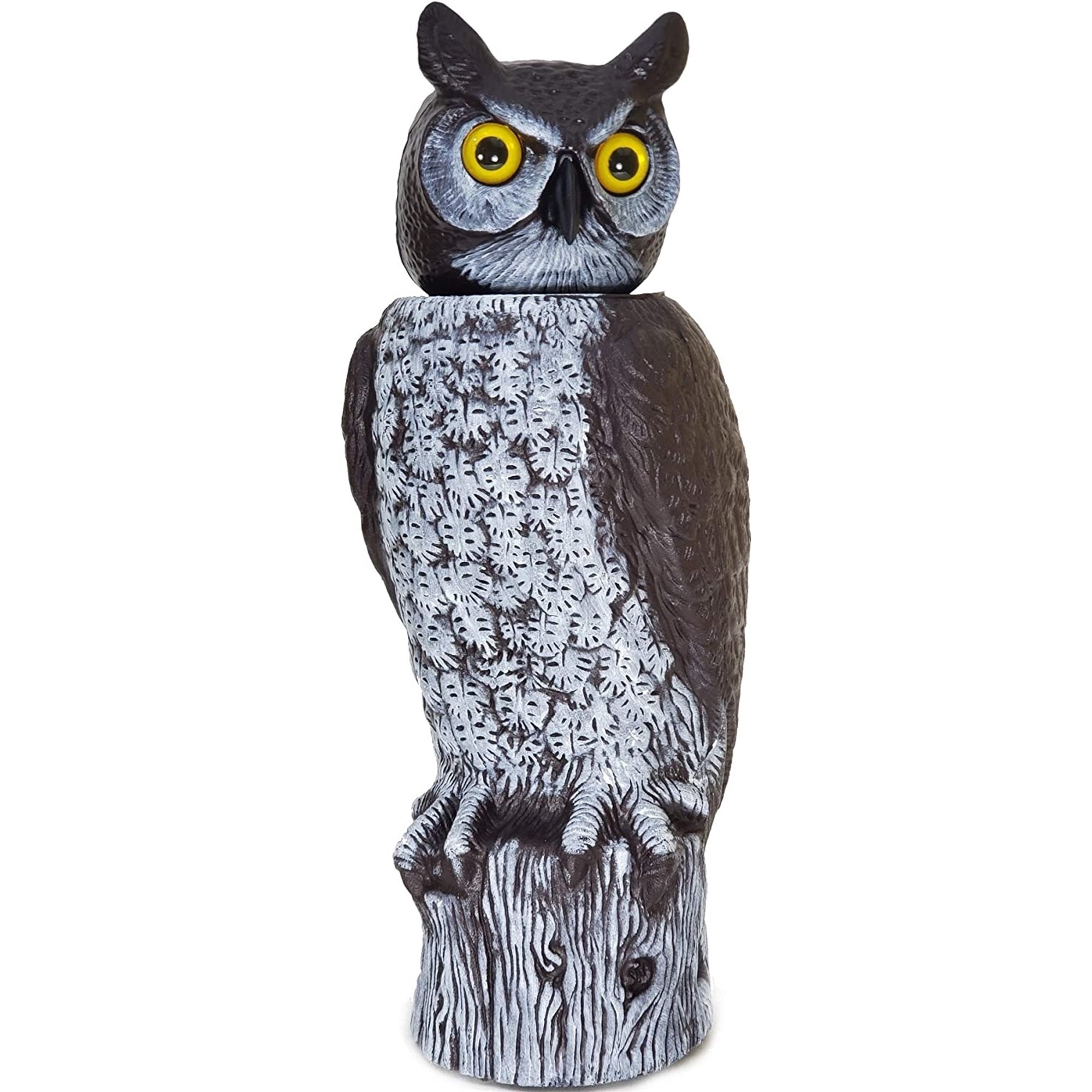 Dalen Gardeneer Outdoor Owl Scarecrow Garden Decoy with Rotating