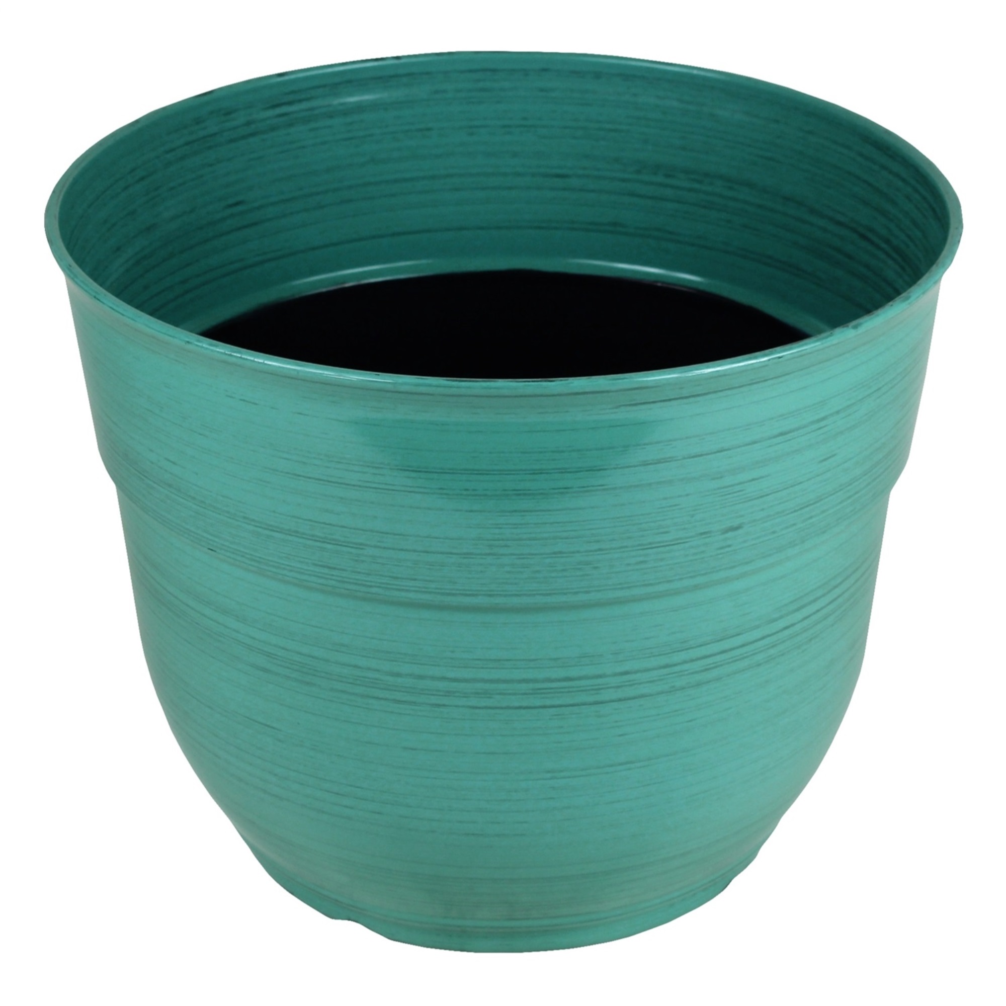 Garden Elements Glazed Brushed Happy Large PLastic Planter