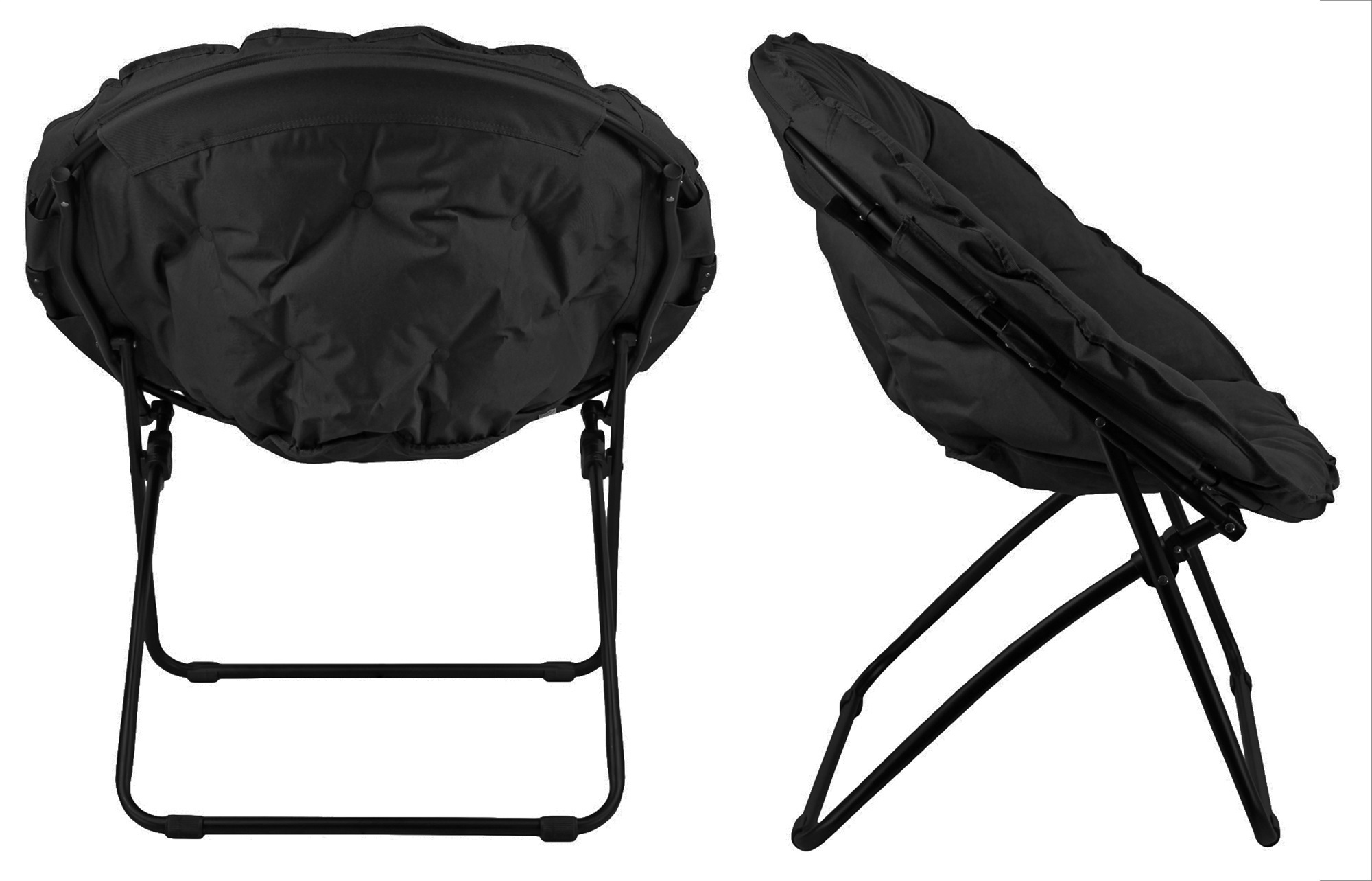 Zenithen Round Foldable Padded Dish/Saucer Chair For Dorm