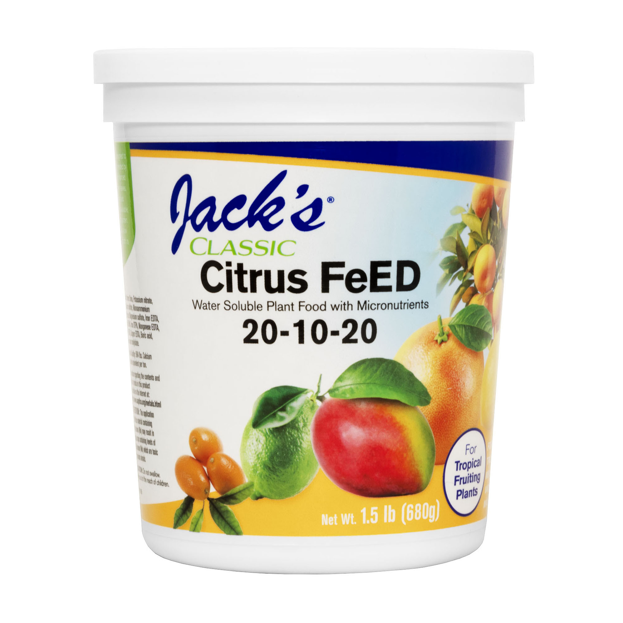 Jack's Classic 20-10-20 Citrus FeED Water-Soluble Fertilizer, 1.5