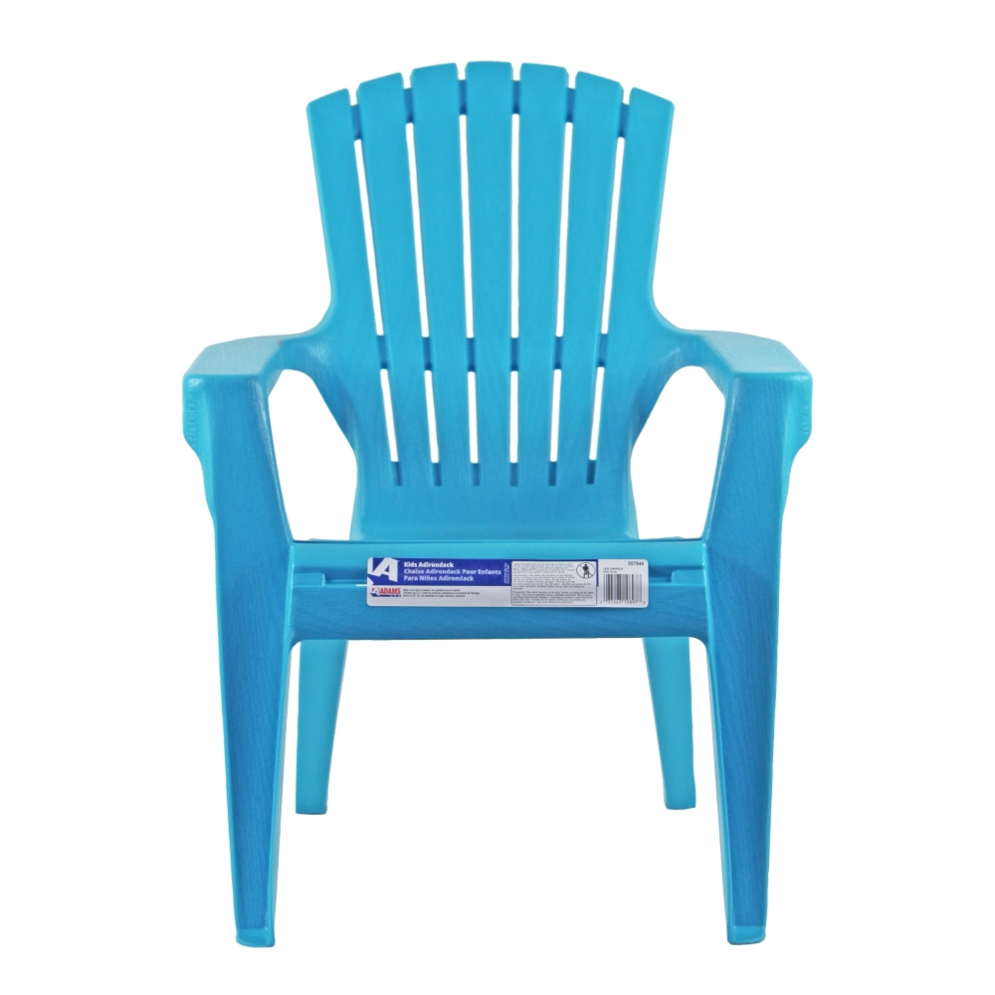 Adams Resin Child-Sized Outdoor Adirondack Chair, Pool Blue (50lb