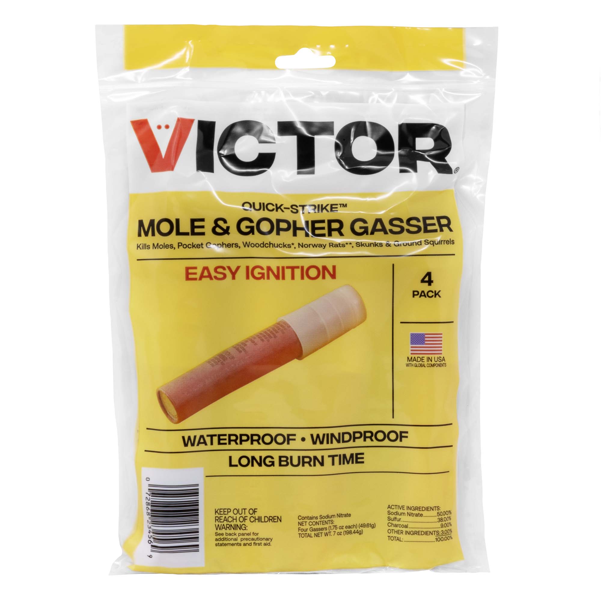 Victor Pest (#M6004) Quick Strike Mole & Gopher Gasser, 4-pack